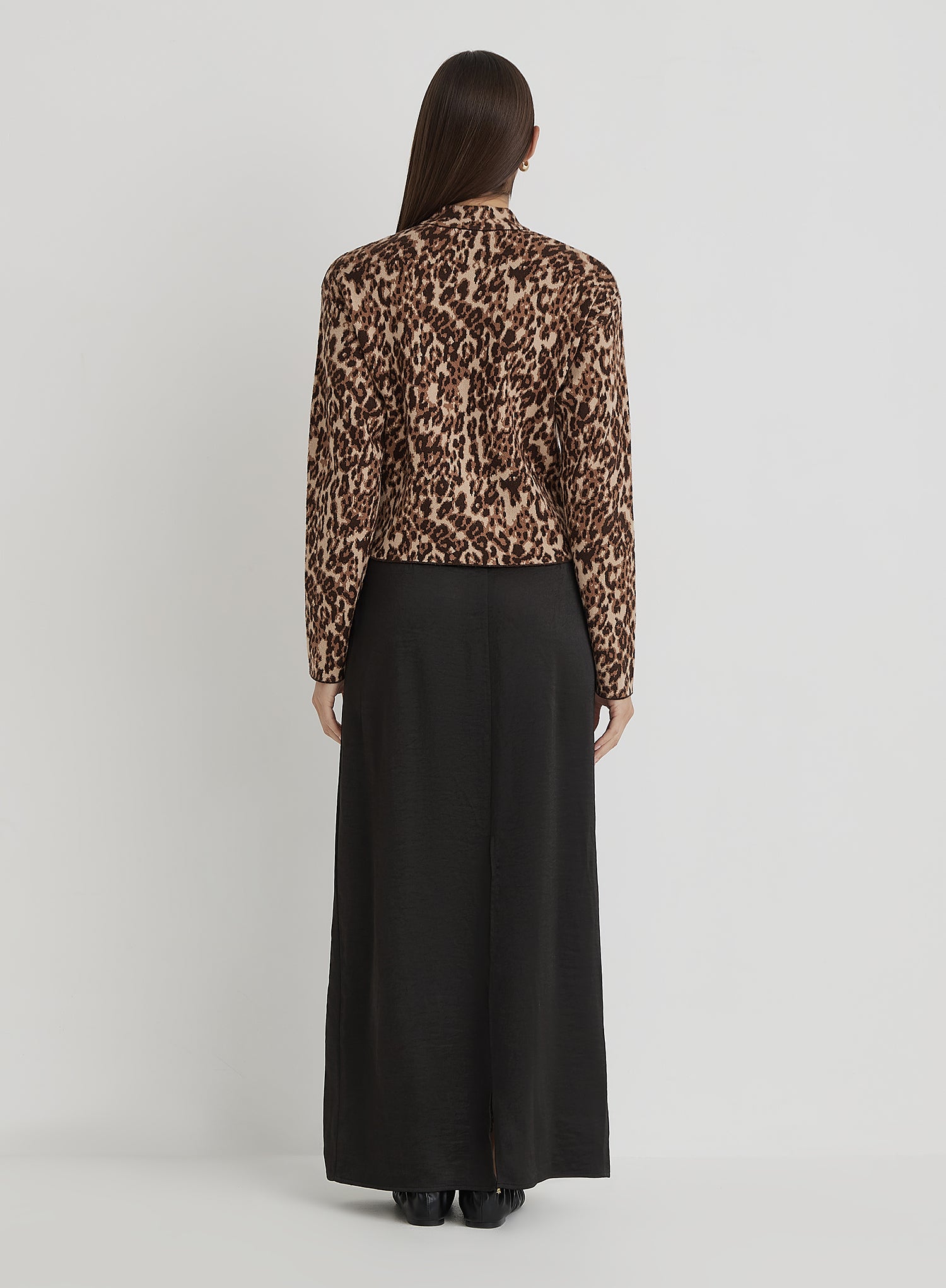 Leopard Print Knitted Cardigan
